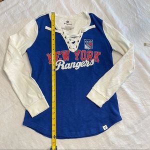 NY Rangers Hockey Lace-Up Long Sleeved Shirt